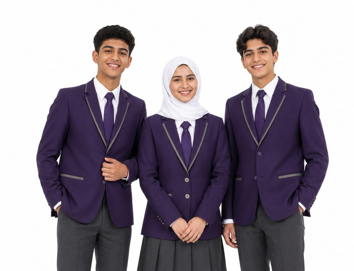 Students wearing formal school blazers